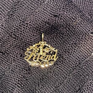 14 karat gold #1 Friend Pendant